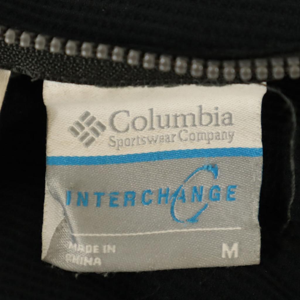 Columbia Waffle fleece Jacket M black Reversible Outdoor Men's Used
