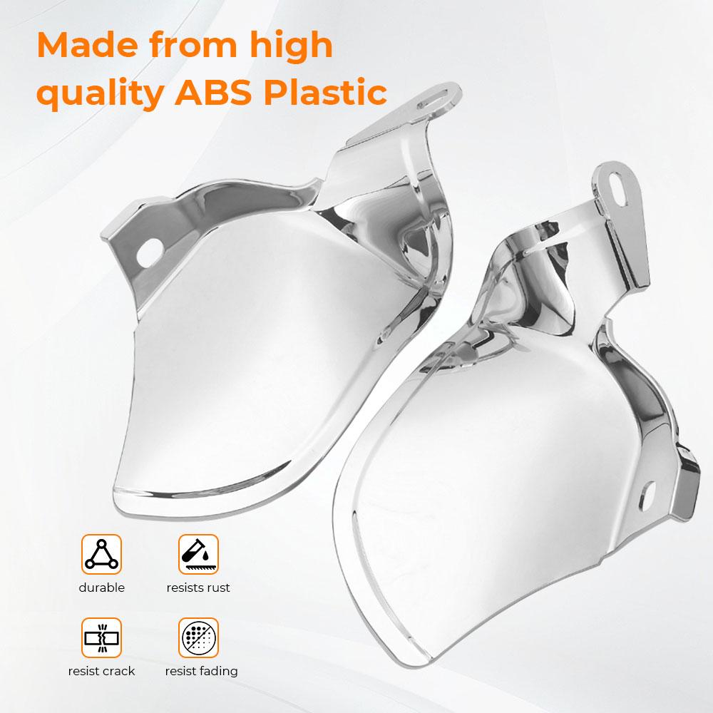 Motorcycle Accessory 1 Pair Heat Deflector Shields ABS Plastic Chrome Fit For Harley Softail Heritage Classic FLHC 2018-2026