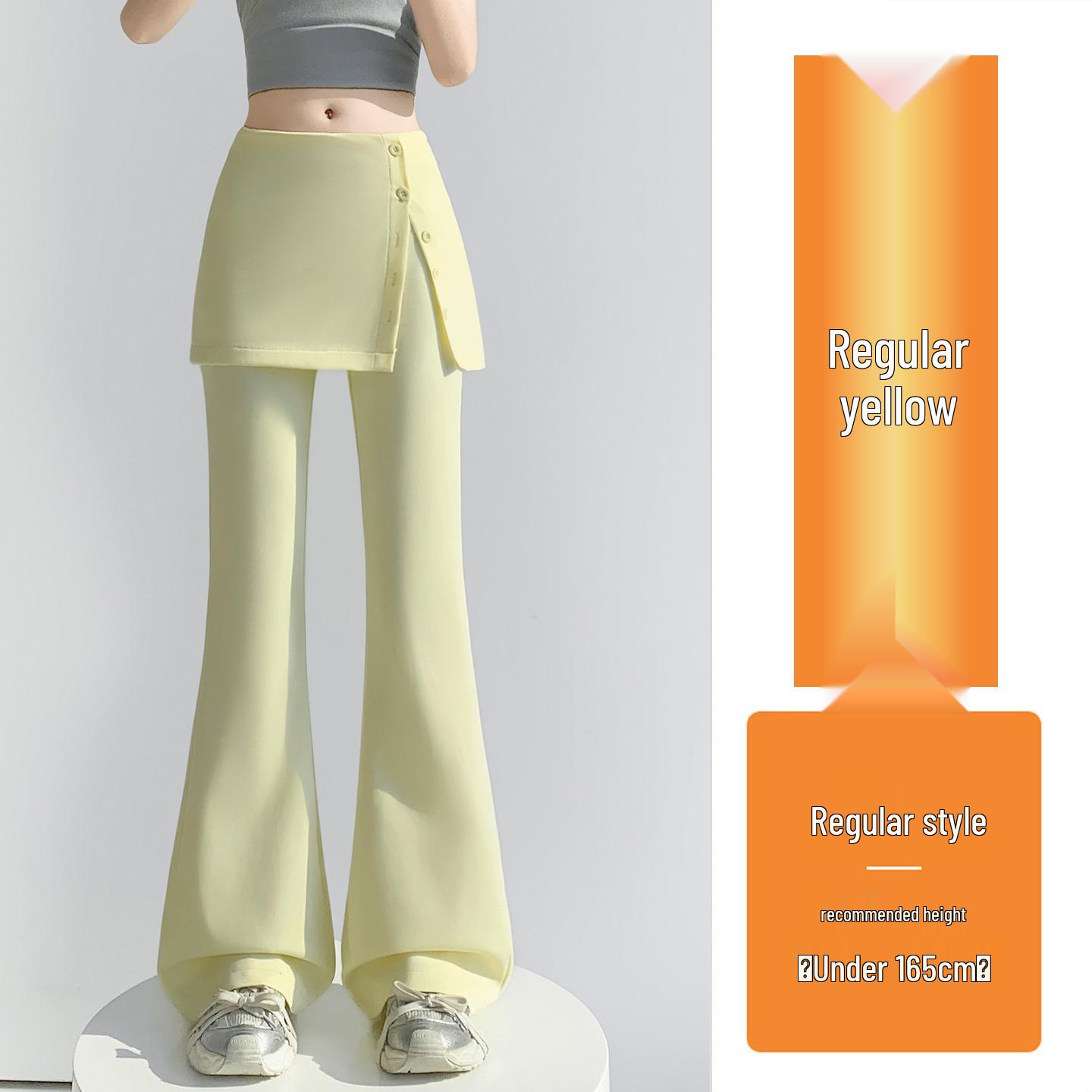 

2026 Summer Women s High-Waisted Flare Harem Pants: Slimming, Casual, Floor-Length XL жёлтый