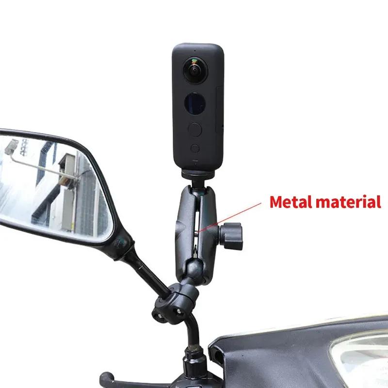 For Motorcycle Handlebar Bracket Universal 25mm Ball Head Base M8 M10 Threaded Adapter Fit Mirror Mount Phone Holder GPS