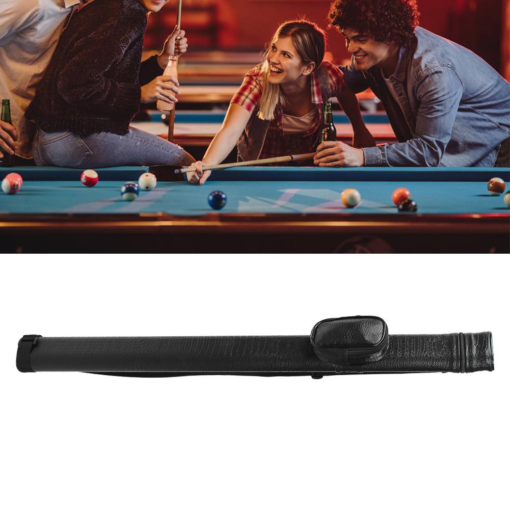PU 2 Holes Billiards Pool Cue Case Bag 1/2 Ball Club Pouch Storage Carrying Bags Billiard Accessory