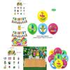 Hawaiian Theme Party Decorations Set Paper Cake Insert Balloons Bunting Flags