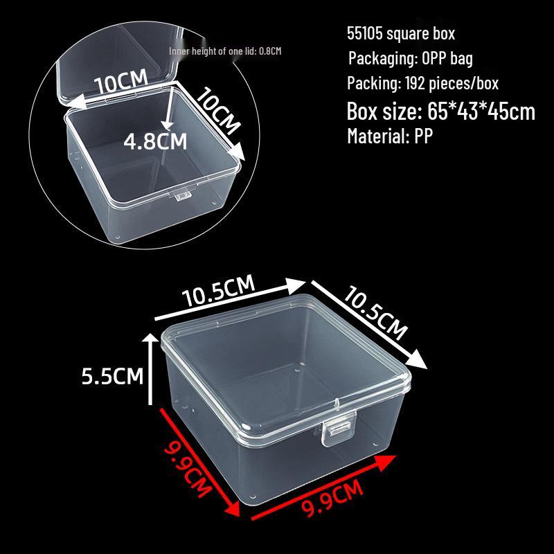 Cutie de depozitare și afișare pentru feronerie din plastic transparent