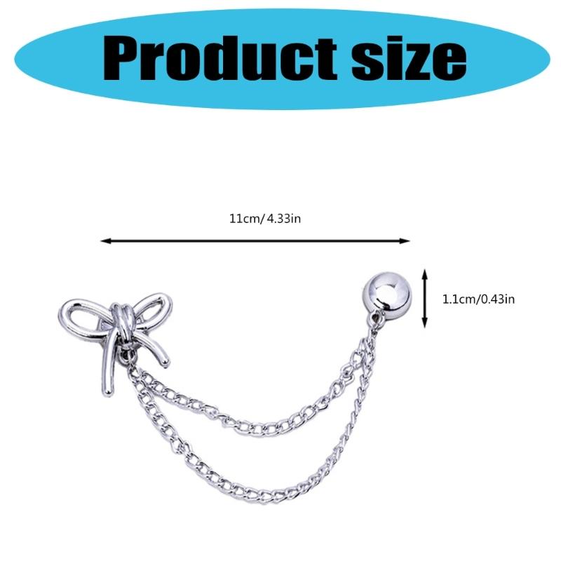 3 Pcs Magnetic Clothing Clips with Chain Sweet Bows Magnetic Buckles Removable Magnetic Pins Heart Pants Clips