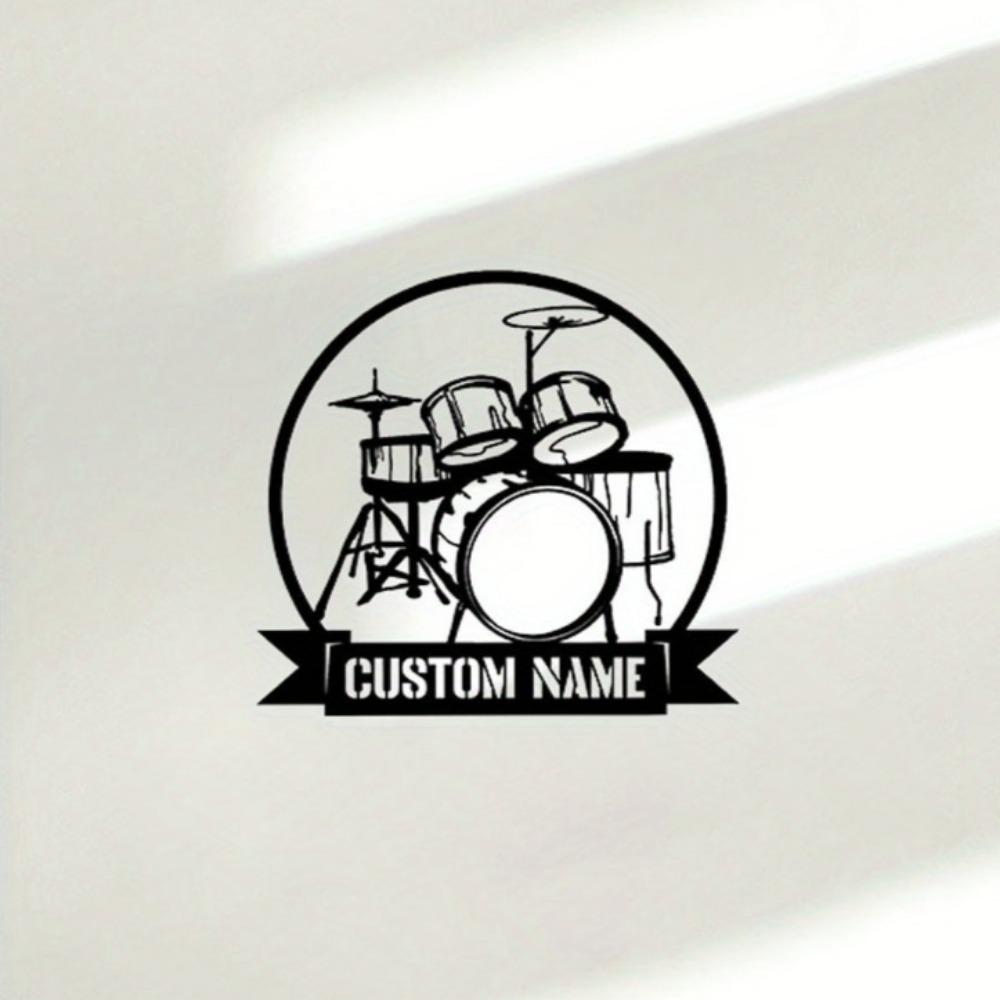 Metal Tin Sign Wall Art Music Lover Gift Home Decor Drummer Gift Club Decor Personalized Nameplate