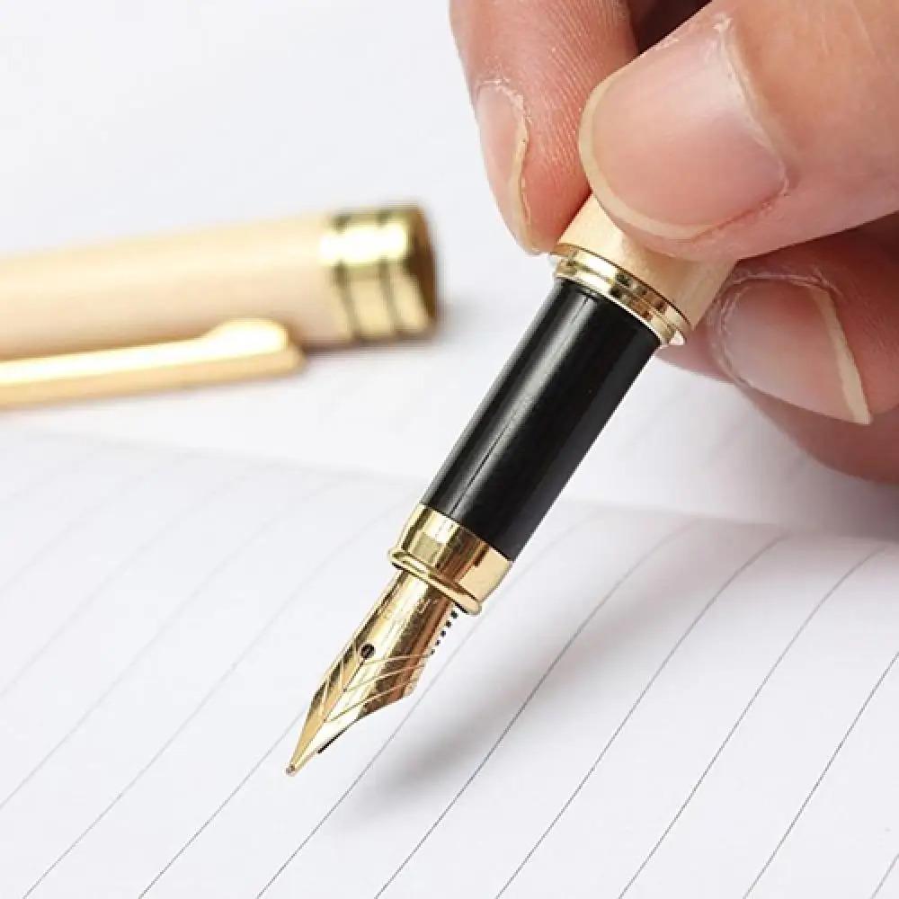 Wooden Fluent Writing Fountain Pen Signature Pen Ink Decoration Writing Office Stationery Business