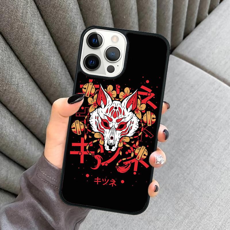 Japanese Style Fox Phone Case For iPhone 17 Air 16 16e 15 13 14 Pro Max 11 12 Plus 2022 MAX Shell Cover coque