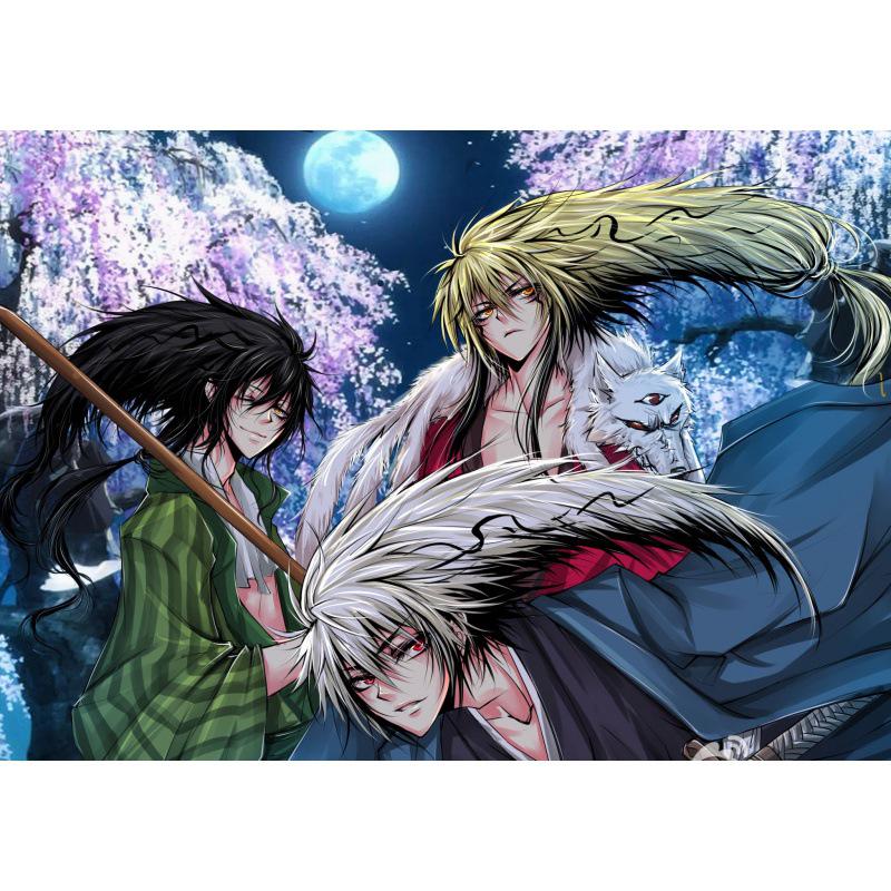 

Free Shipping: Nura - Rise of the Yokai Clan Anime Tea House Study Wall Art Photo Frame Yellow Kraft Paper (No Glue) 30X42 cm