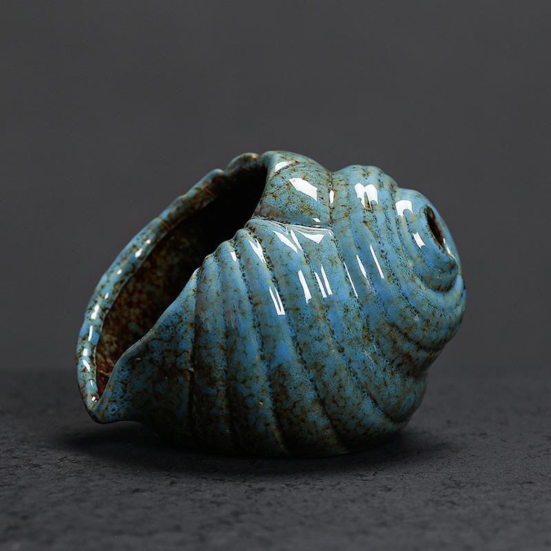 

1pc Ceramic Conch Shell Sage Burner Tray Palo Santo Holder for Relaxation Spiritual Cleansing and Home Decor (Without Incense)