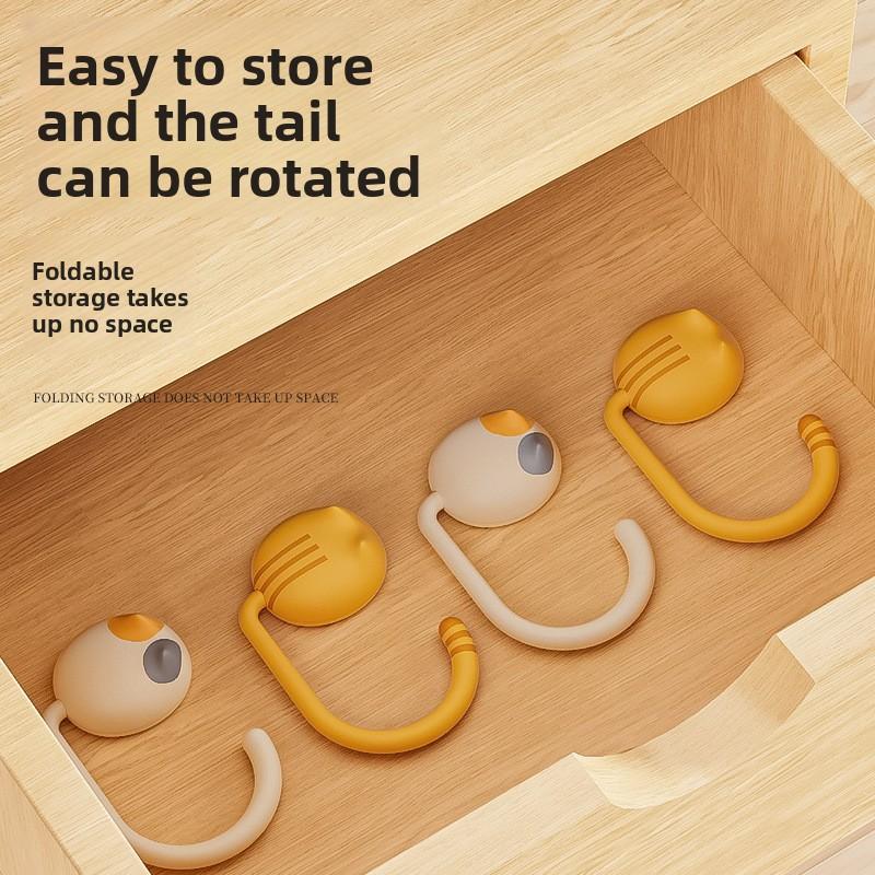 Adjustable Schoolbag Hook for Desk, Cute Cartoon Design