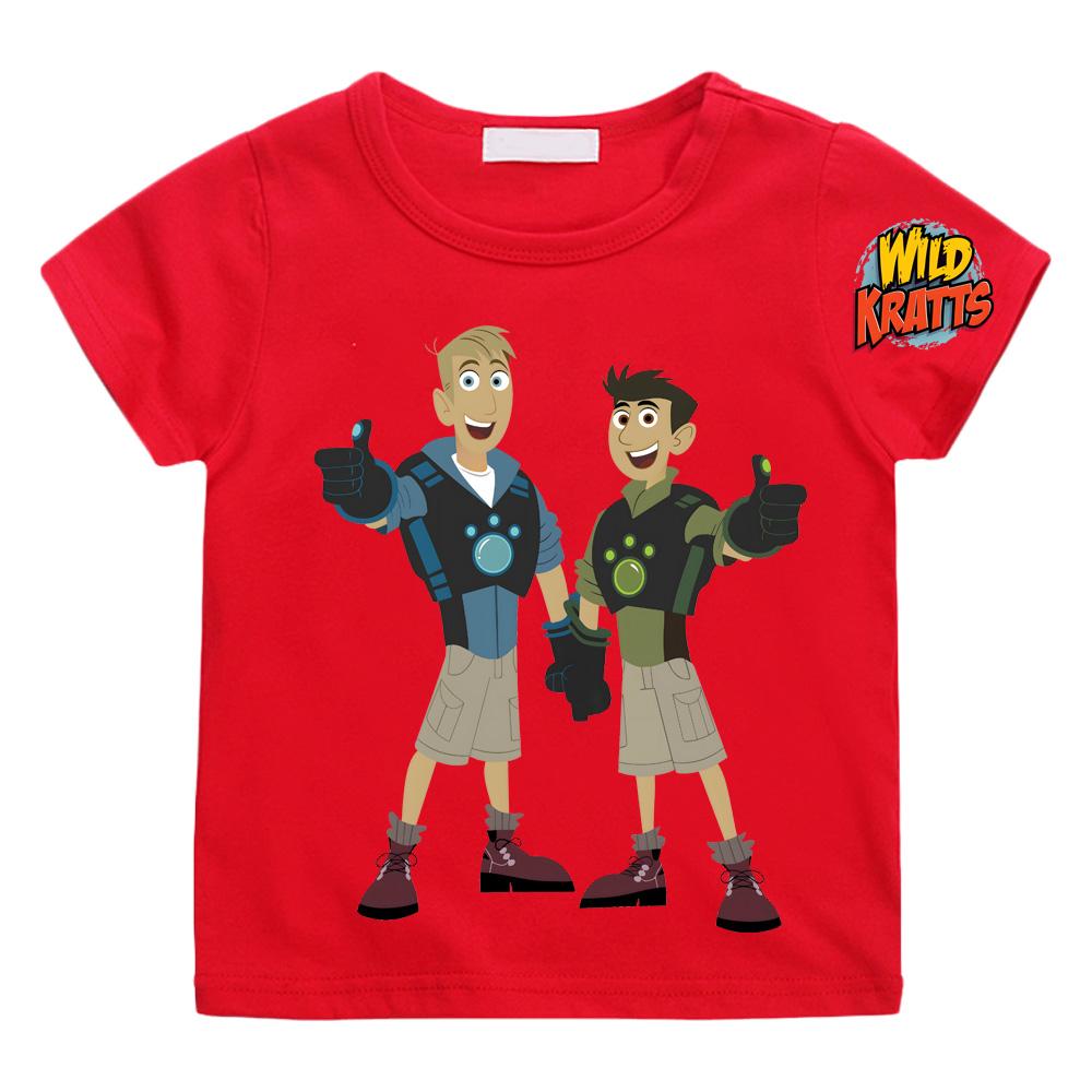 Wild Kratts T-shirts 2026 New Style Cartoon Print Tshirt Cotton Crew Neck Tees Cartoon Boys/girls Kawaii T Shirt