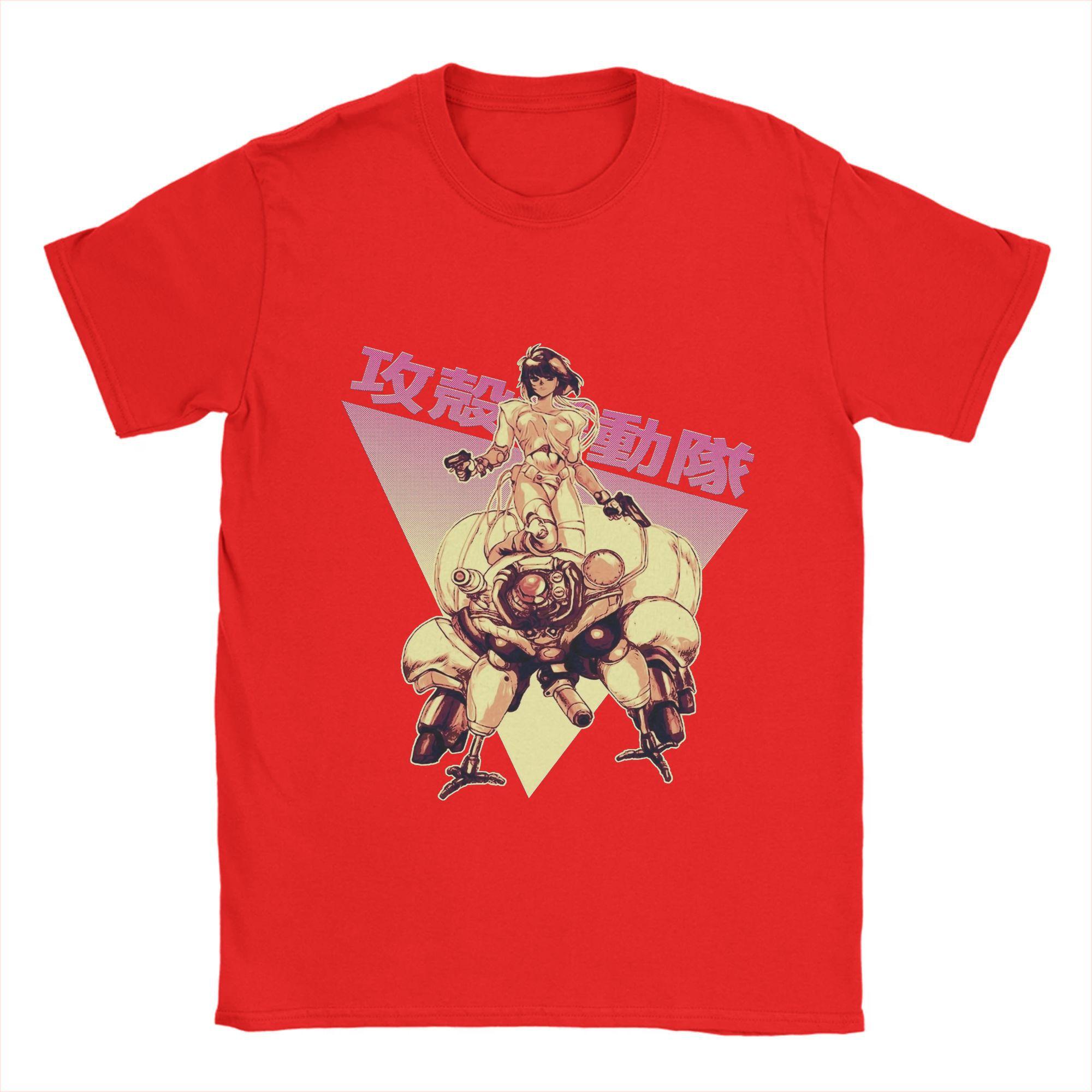 

Ghost in the shell Men s T Shirt Motoko kusanagi Crazy Tee Shirt Short Sleeve O Neck T-Shirts Cotton Plus Size Clothing S