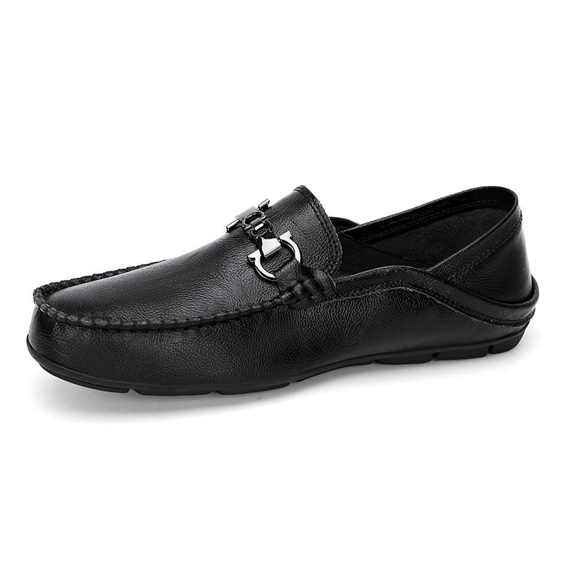 39-46 Fashion Men's Casual Slip On Leather Shoes Loafers Moccasins Flat Driving Shoes
