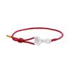 Sterling Silver Ruyi Woven Bracelet - Chinese Style Red Rope Jewelry Gift for Girlfriend