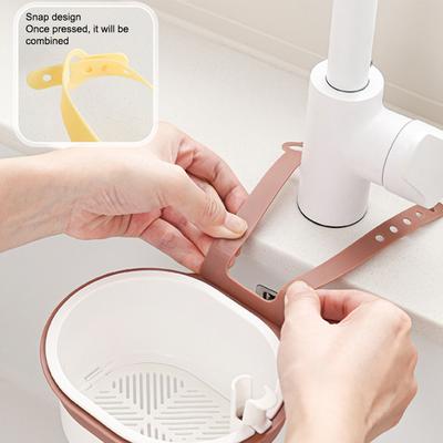 Two-In-One Sink Hanging Strainer Basket Openable Bottom Cover Detachable Kitchen Garbage Filter Multifunctional Quickly Drain