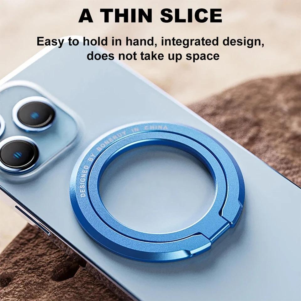 Magnetic Phone Holder Stand Magnet Finger Ring Socket Portable Wireless Charging for IPhone16 15 14 Pro/Max Cellphone Bracket