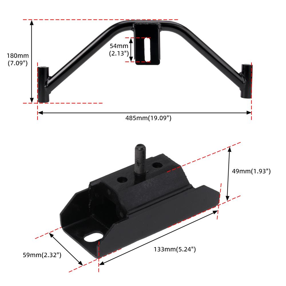 Crossmember Kit for 59-64 Chevy Impala with 700R4/4L60/4L60E X Frame