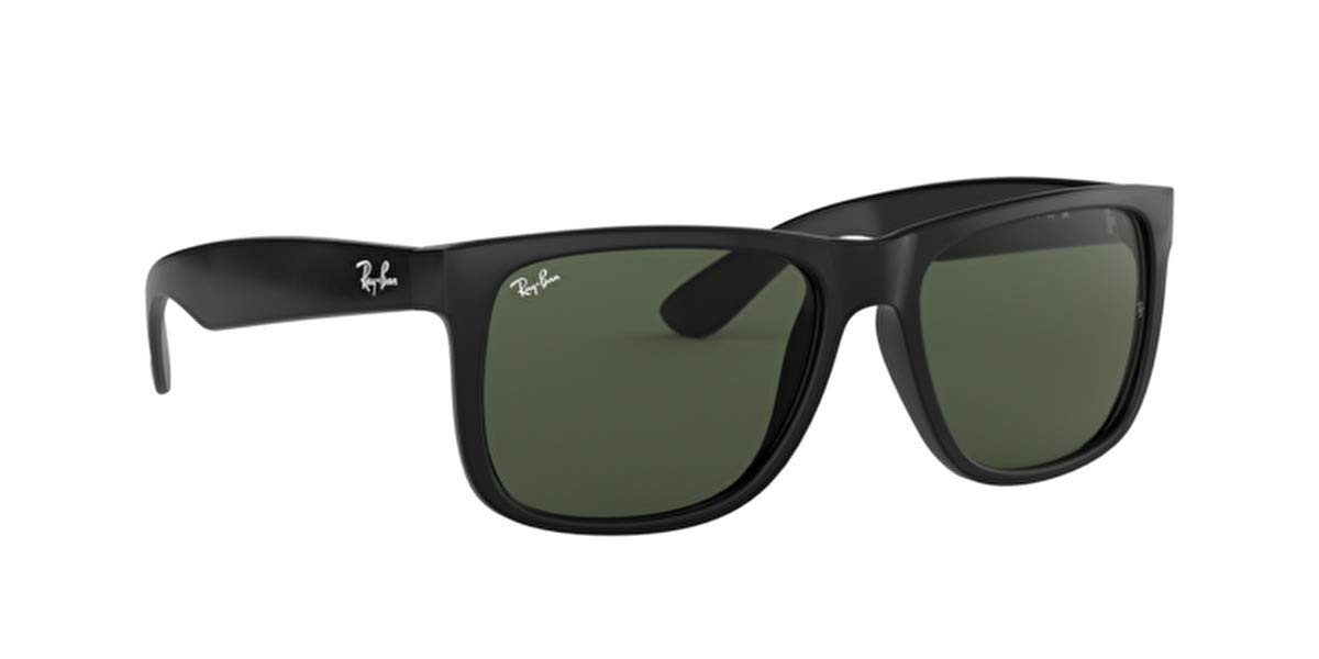 

Солнцезащитные очки Ray-Ban JUSTIN Модель полной посадки RB4165F 601/71 Черные с темно-зелеными линзами