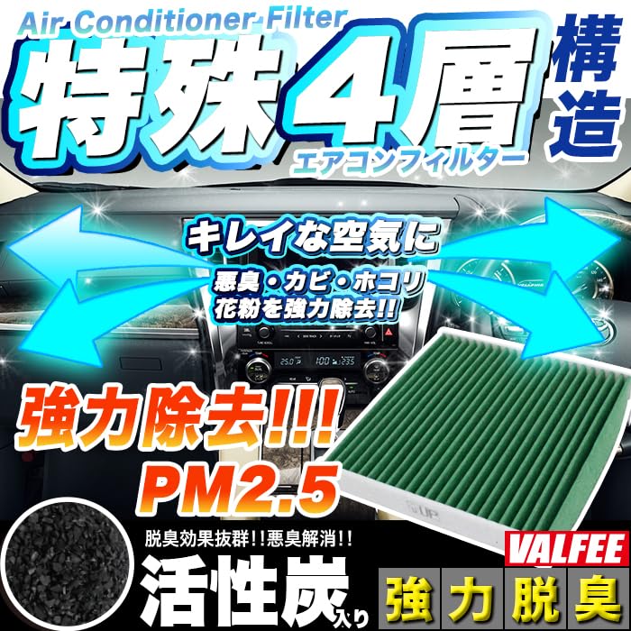 Air Conditioner Filter for Nissan Civic Step and 4-Layer Air-08G Insight, Vezel, Clarity, Grace, Sedan, Wagon, Fit, Freed, CR-V (FJ4928)
