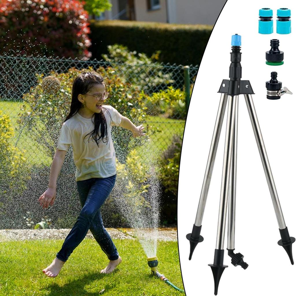 Lawn Tripod Sprinkler 360 Degree Sprinkler Stand Tripod Outdoor Adjustable Height Watering Equipment For Yard Flower Bed