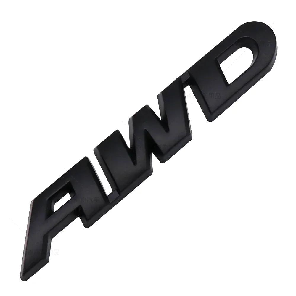 Metal AWD Logo Car Rear Trunk Emblem Sticker for Honda Civic Odyssey Vezel Accord Body Badge Decal Exterior Accessories
