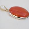 Natural Carnelian Pendant, Red Gemstone Pendant, Handmade Pendant, 925 Sterling Silver Pendant, Gift for Mom, Oval Carnelian Pendant