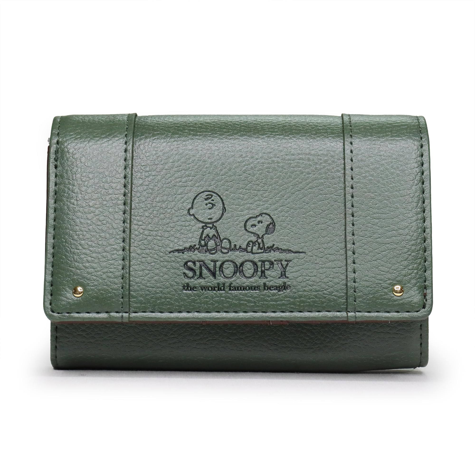 

Character Green [Snoopy] Women s Wallet, Bi-fold, Goods, Embossed, Flap, зелений