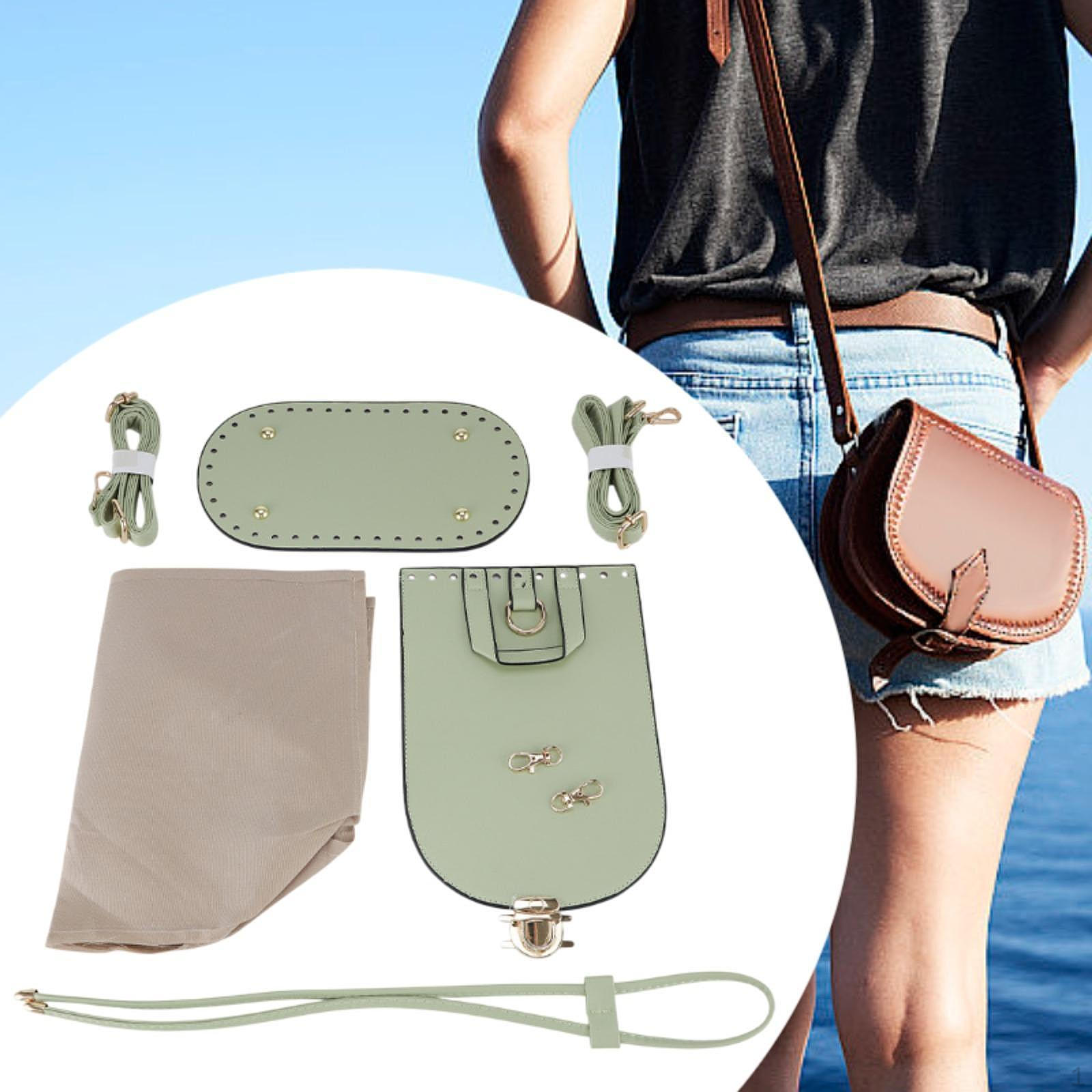 

Набор для изготовления сумок из искусственной кожи, нижняя основа, набор для вязания крючком своими руками зелёный