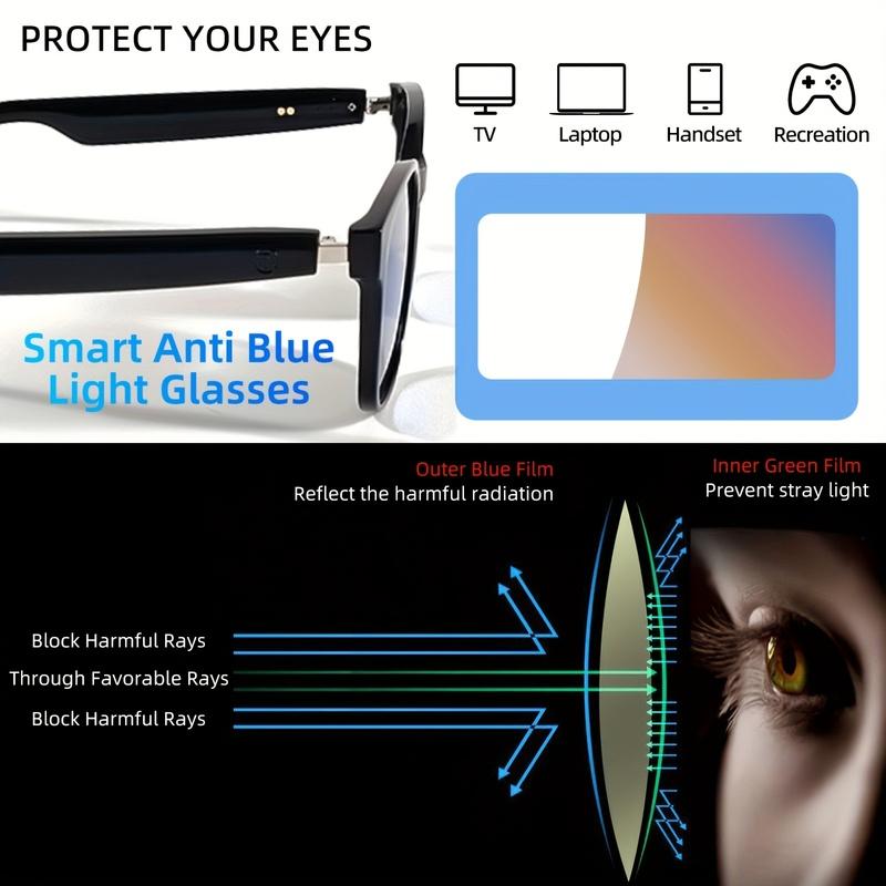 New Smart Glasses Wireless Bluetooth Hands-Free Talking Music Headset with Speaker Fashion Sunglasses Eyeglasses