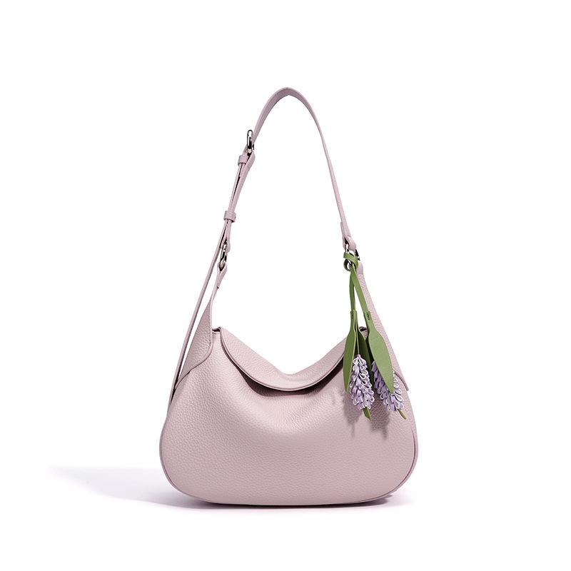Spring and Summer Fashion Bags Women's Crescent Leather Hand-held Underarm Bag Commuting Simple Large-capacity Shoulder Bag
