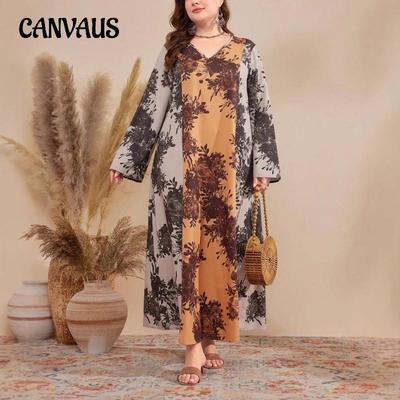 Sukienka damska plus size jesienna etniczny styl nowa retro temperament luźna długa sukienka