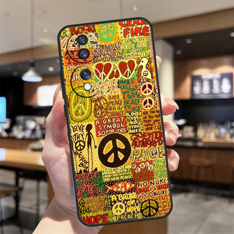 Hippy Hippie Psychedelic Art Peace Case For Honor Magic 5 6 7 8 Pro Honor 200 400 50 70 90 Lite X8b X8c X9b X9c X9d Win RT Cover