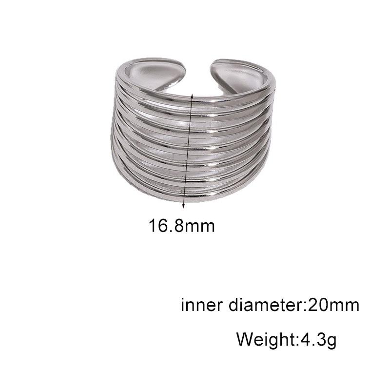 

European High-End 18K Gold Plated Adjustable Stainless Steel Ring