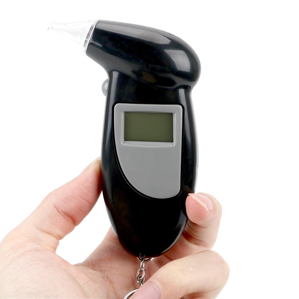 Handheld Digital Alcohol Detector Breathalyzer Police Alcotest Alcohol Breath Tester Display with Keychain Alcohol Tester 1pc