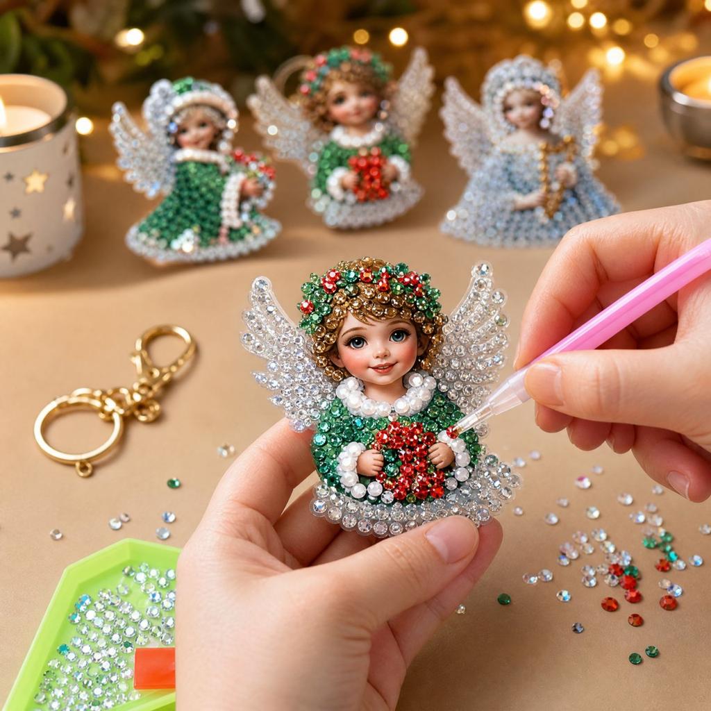 Keychain Kit Christmas Halloween Themed DIY Supplies for Making Keychains