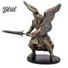 Decorative Bookcase Angel with Weapons Resin Winged Statue Ornament Warrior Soldier Figurine Retro Bronze & Gift for Art