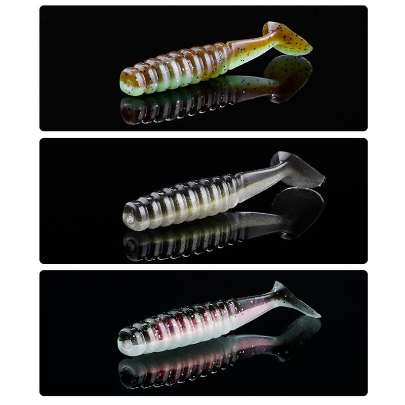 Wave Fish T-Tail Road Runner Soft Bait Spinnerbait Soft Worm Mini Root Fishing Reel Tail