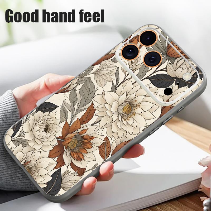 Retro Floral Pattern Case For iPhone 17 Pro Max Magnetic For Magsafe Hybrid Slim Matte Cover For iPhone 16 15 14 13 Pro Max