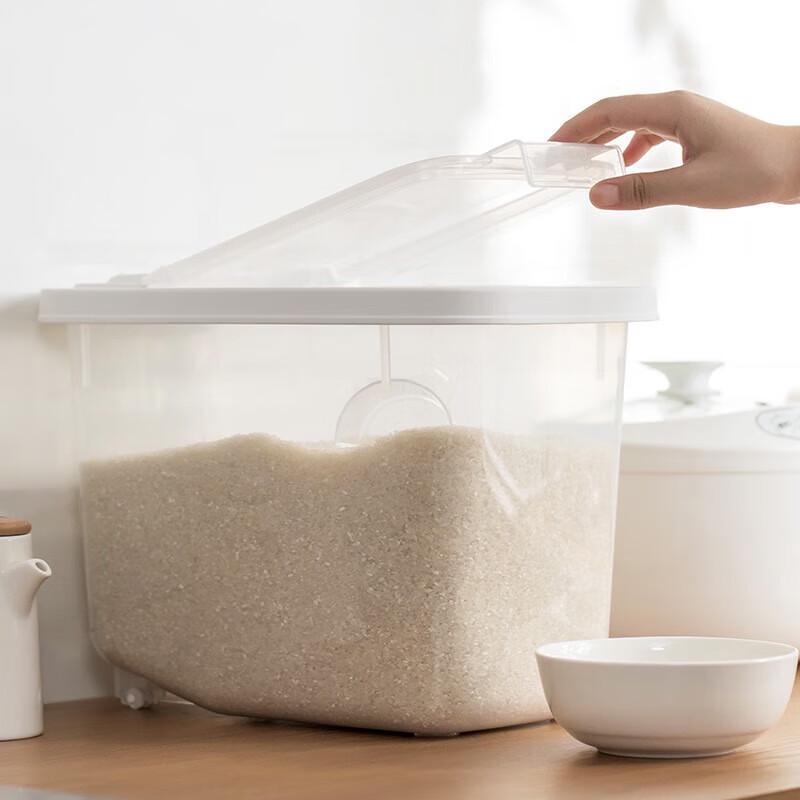 Chahua Transparent Plastic Rice Storage Container with Wheels