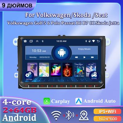 9 ''Autoradio Android Carplay Für Volkswagen/Volkswagen/Golf/Polo/Tiguan/Passat/b7/b6/SEAT/Leon/Skoda/Octavia Auto-Multimedia-Player Autoradio 2 + 64 GB