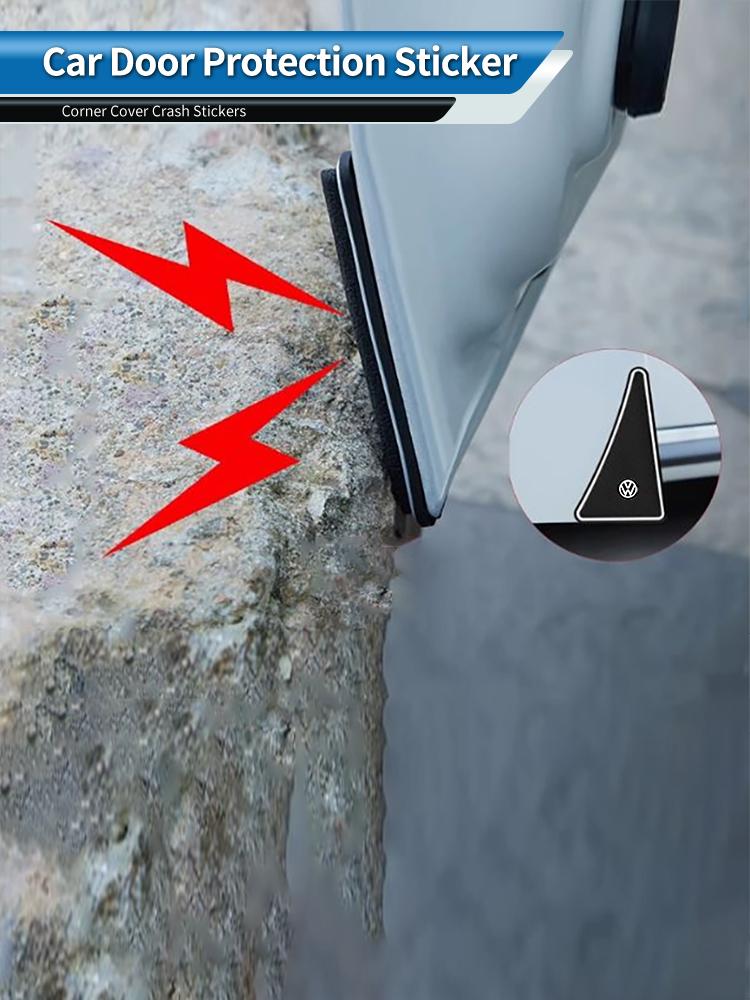 2Pcs/4Pcs Auto Car Door Corner Anti-collision Protector Sticker For VW Golf GTI Polo Passat Tiguan Jetta T-ROC Touareg Touran CC zr2