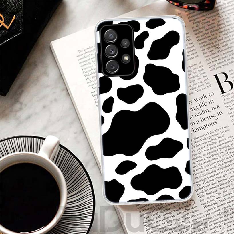 Dairy Cattle Cow Speckle Cute Cover For Samsung Galaxy A51 A50 A71 A70 Phone Case A21S A31 A41 A10 A20E A30 A40 A01 A11 A6 A7 A8
