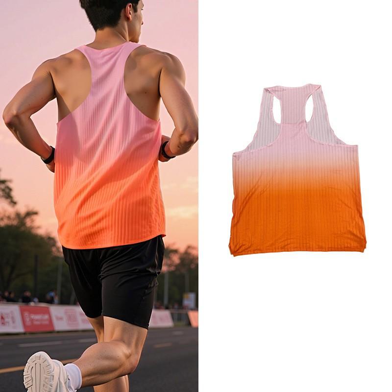 Mens Womens Running Tank Top Quick-Dry Breathable Athletic Vest Marathon Training Sports