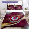 Set Lenzuola Stampato Aston Villa Football 3 Pezzi, Comodo Set Copripiumino per Camera da Letto Amico della Pelle