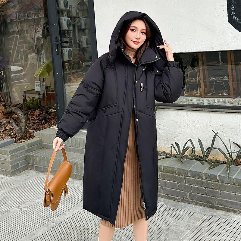 Fashionable Thick Long Down Cotton-padded Jacket, Loose Thick Coat for Women Winter