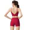JYL Yoga Shorts Trousers Suit Fixed Cup  Quick Dry Breathable Running Fitness Shorts