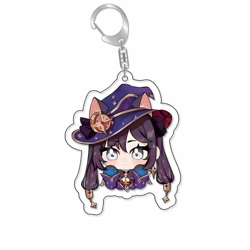 Acrylic Keychain Pendant: Kaveh, Nahida, Wanderer, Xiao, Furina, Scaramouche - Anime Big Mouth Wobbly Design