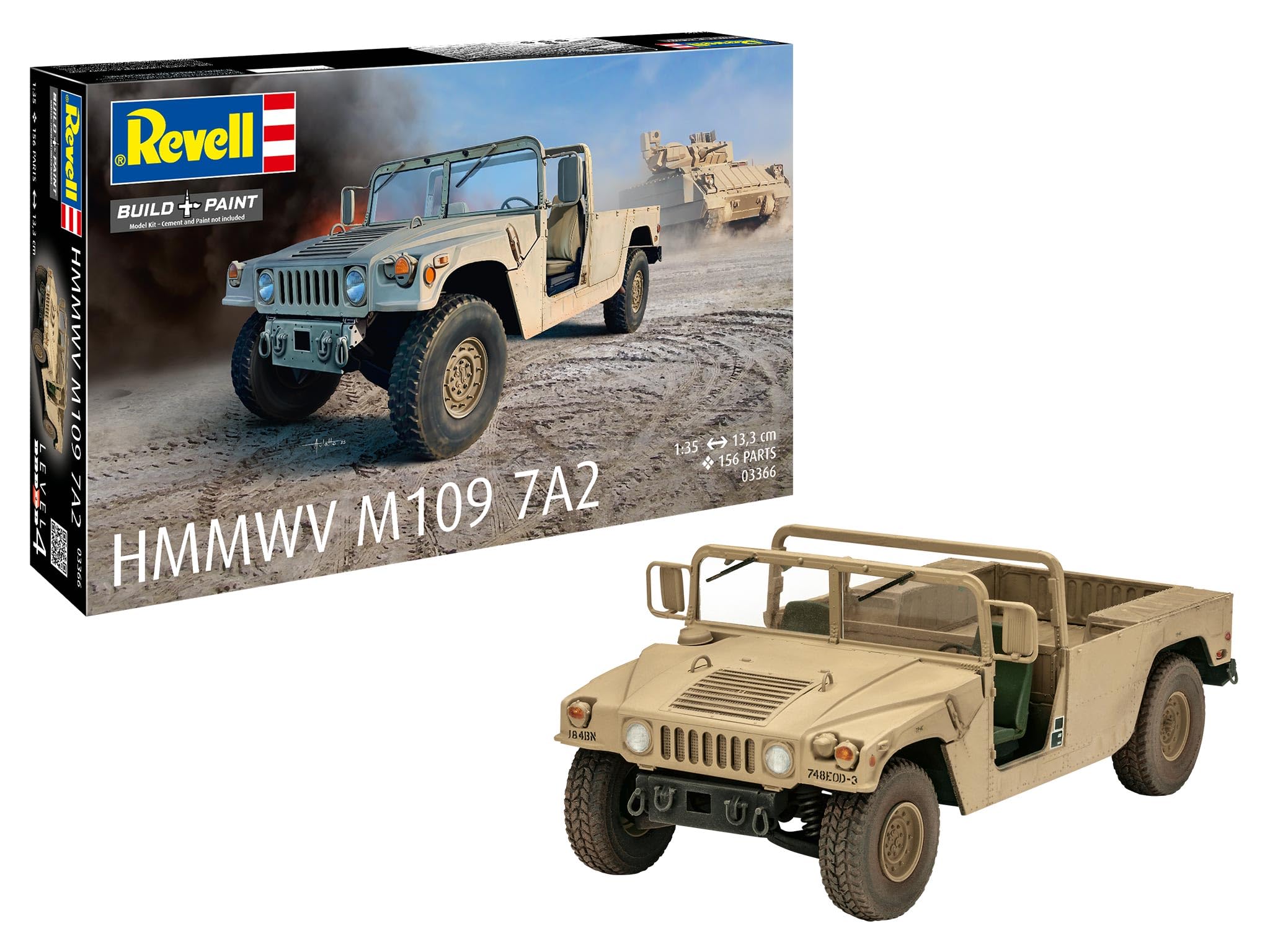 Немецкий Revell HMMWV M1097A2 Пластиковая модель 03366 1/35 (Боевая машина)