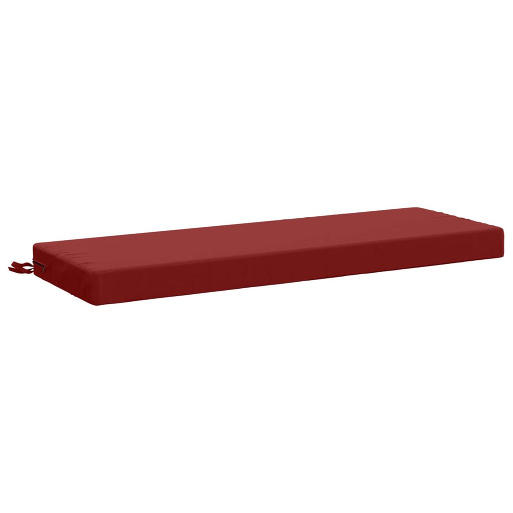2 Piece Bench Cushions SOEST 2 Pcs. 100percent Polyester Wine Red