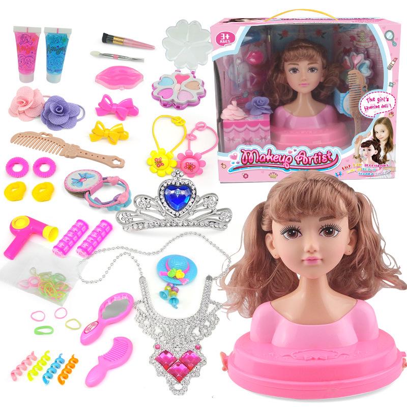 Hair Styling Barbie Doll Set: Half-body Princess Makeup Toy for Girls